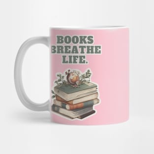 book aesthetics: Book Breathe Life for book lovers Mug